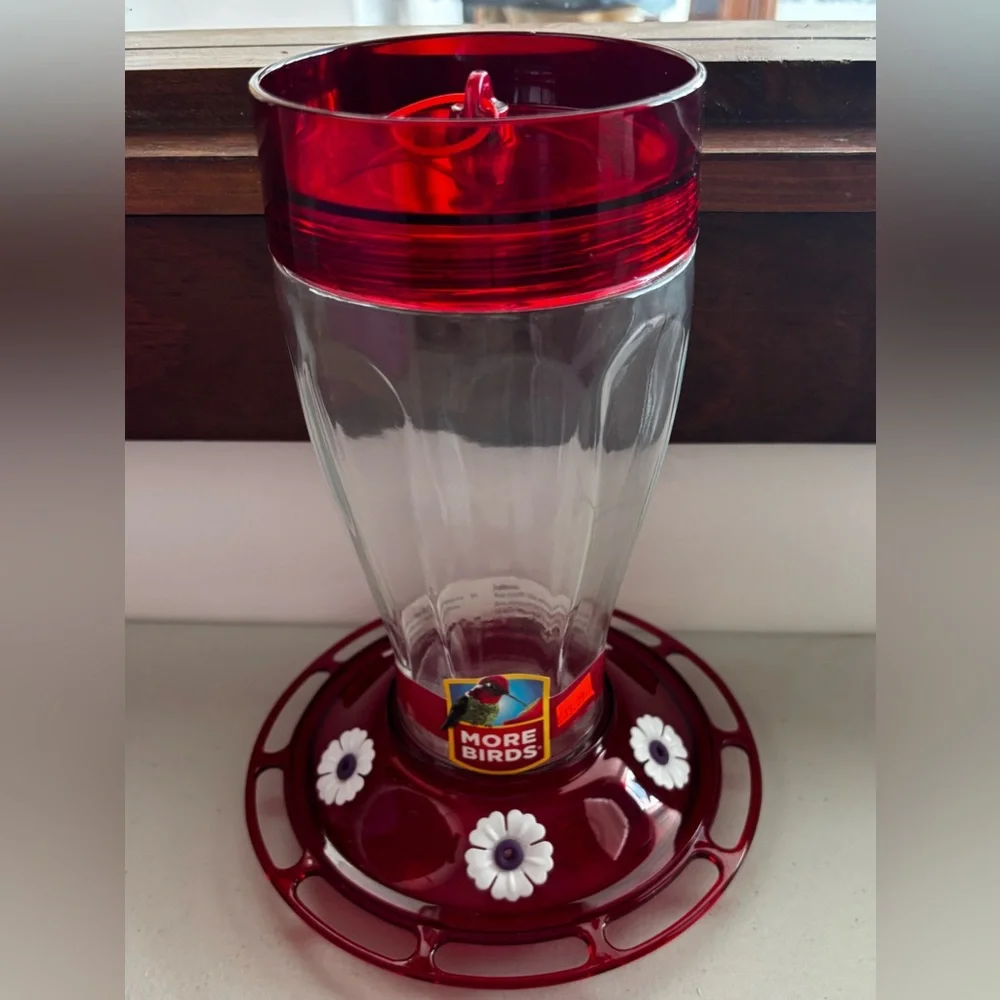 More Birds Red Plastic 40oz Bug Gulp Hummingbird Feeder